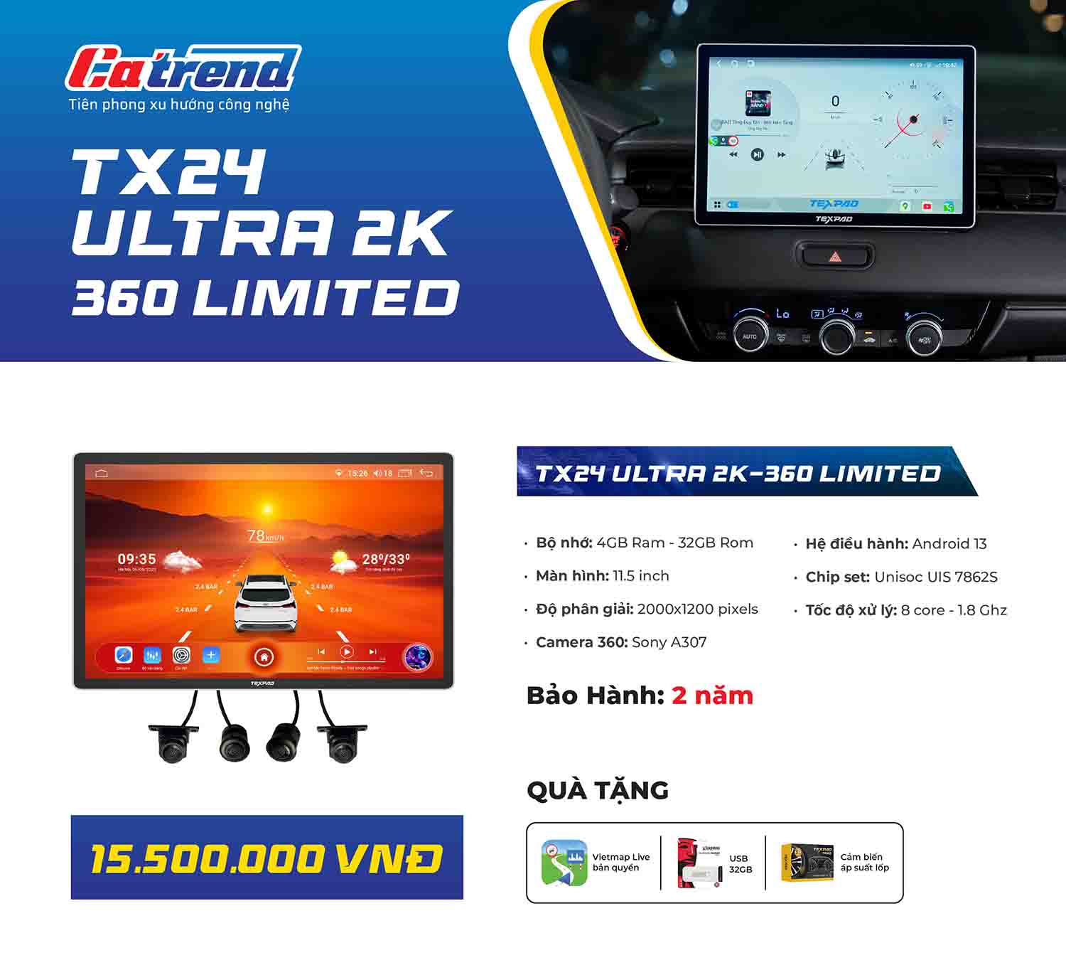 Màn hình TexPad TX24 Ultra 2K 360 Limited 11.5 inch