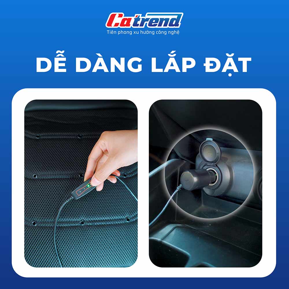 đệm ghế làm mát catrend dễ dàng lắp đặt