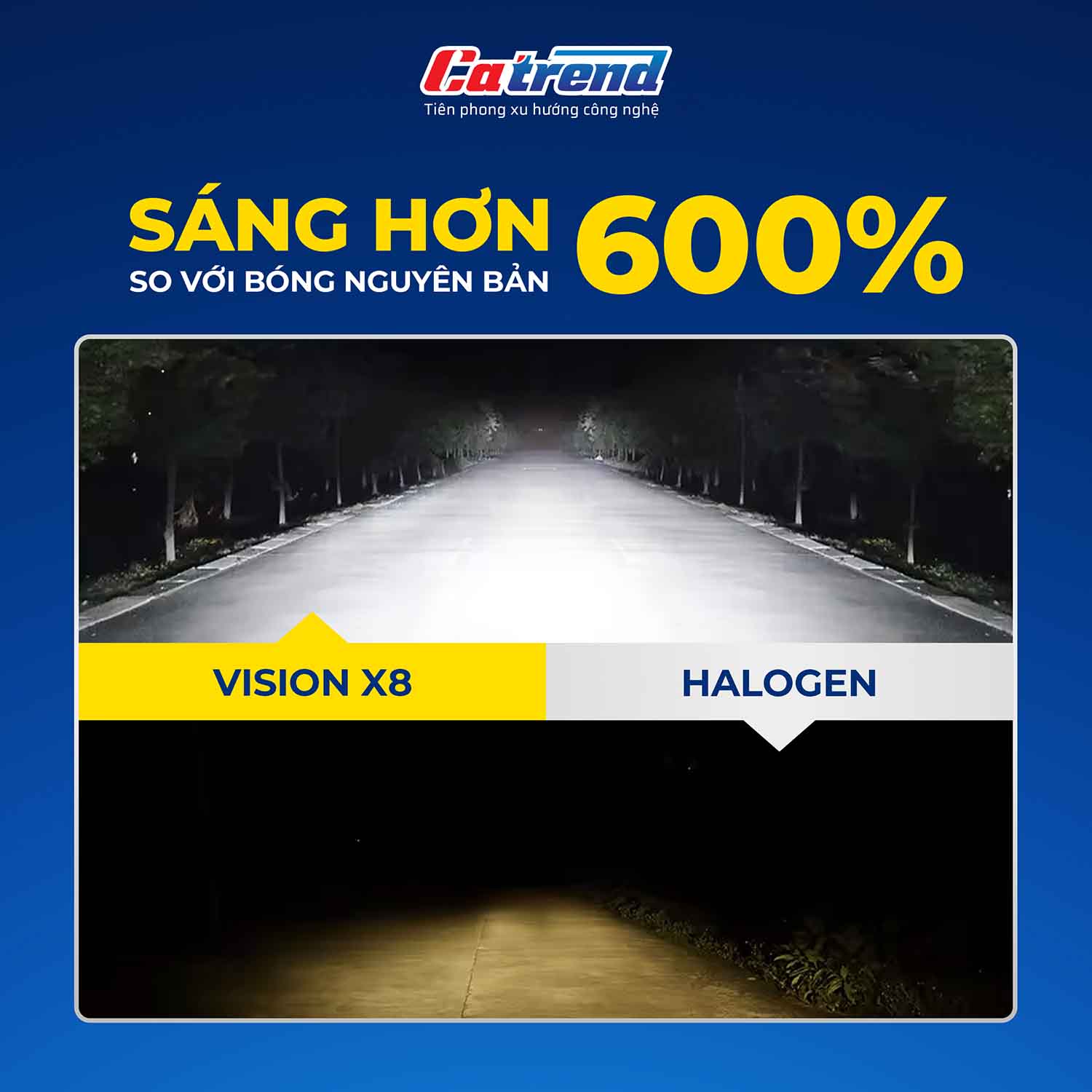 đèn led vision x8 siêu sáng