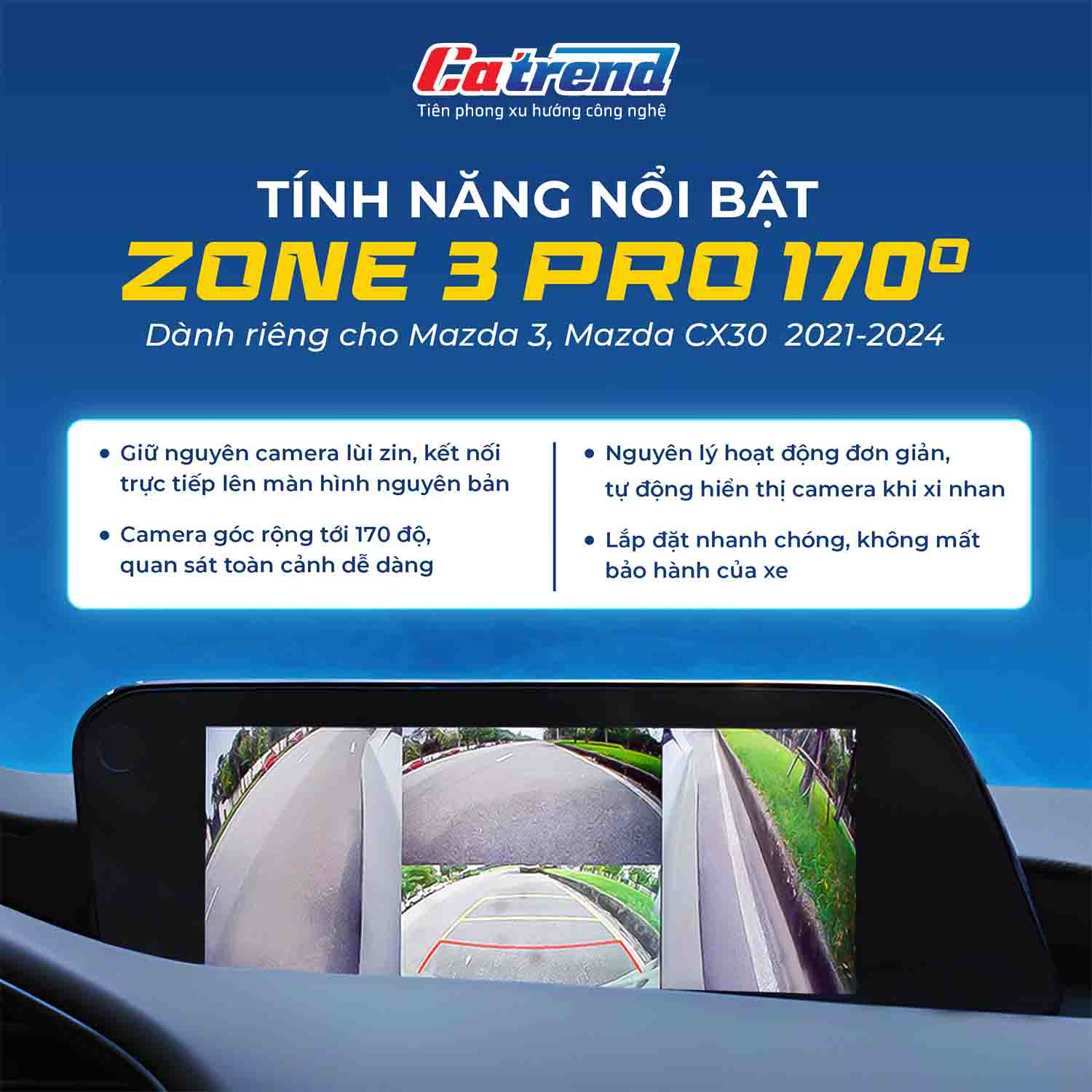 tính năng nổi bật texpad zone 3 pro mazda 3