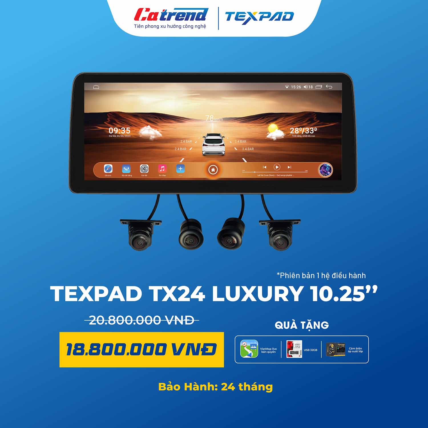 Màn hình Texpad TX24 Luxury 10.25 inch