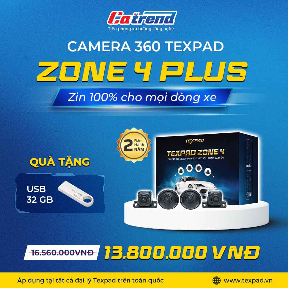 Camera 360 ô tô TexPad Zone 4 Plus