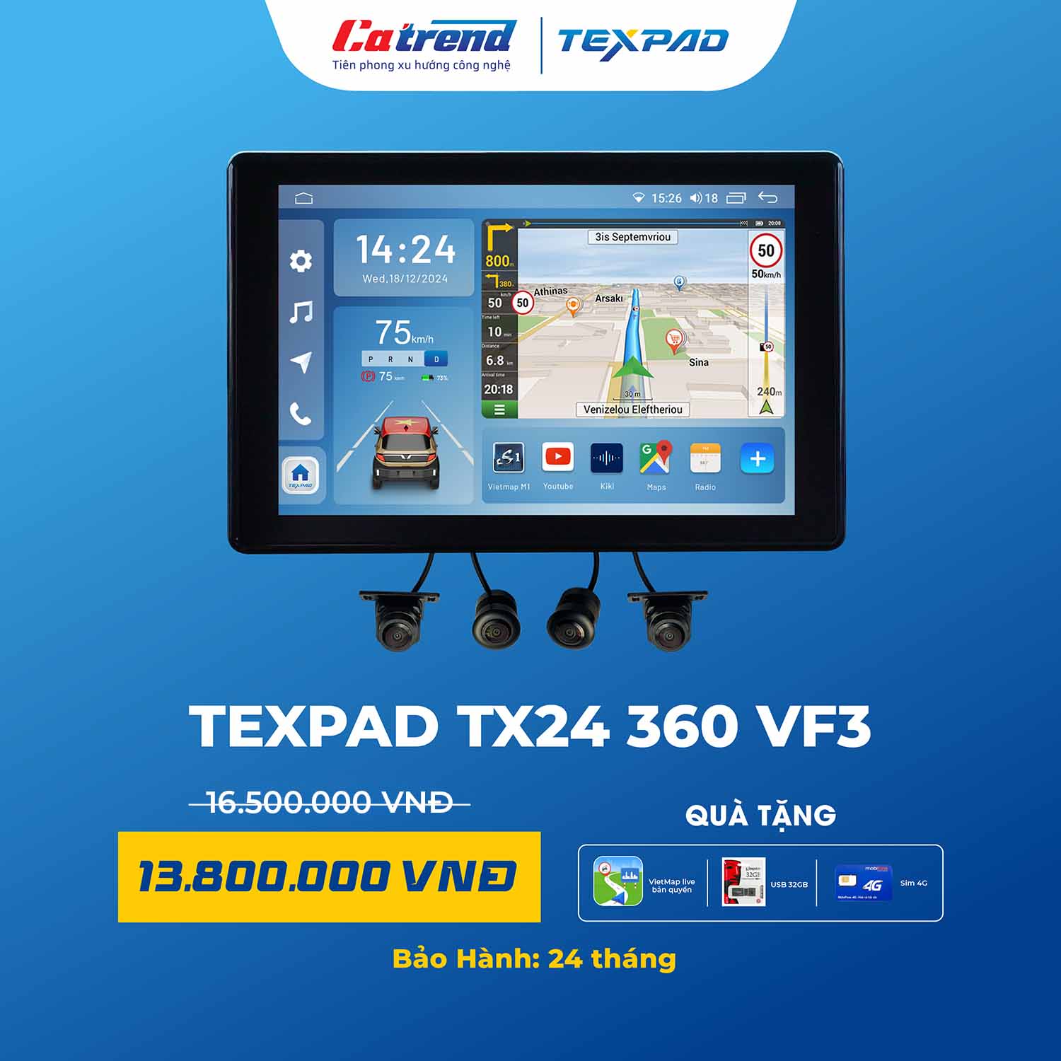 Thiết bị MHU Texpad TX24 Android VF3