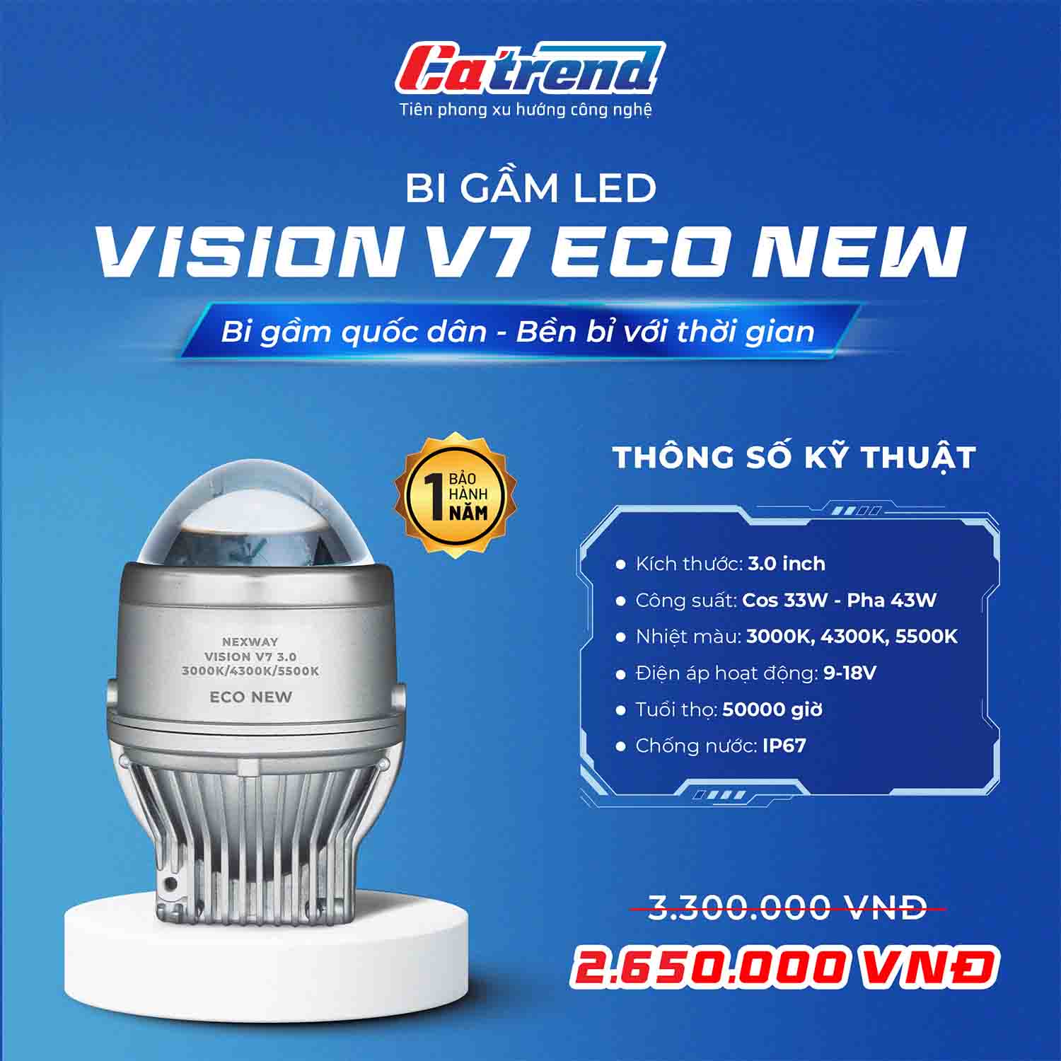 giá đèn bi gầm nexway vision v7 eco