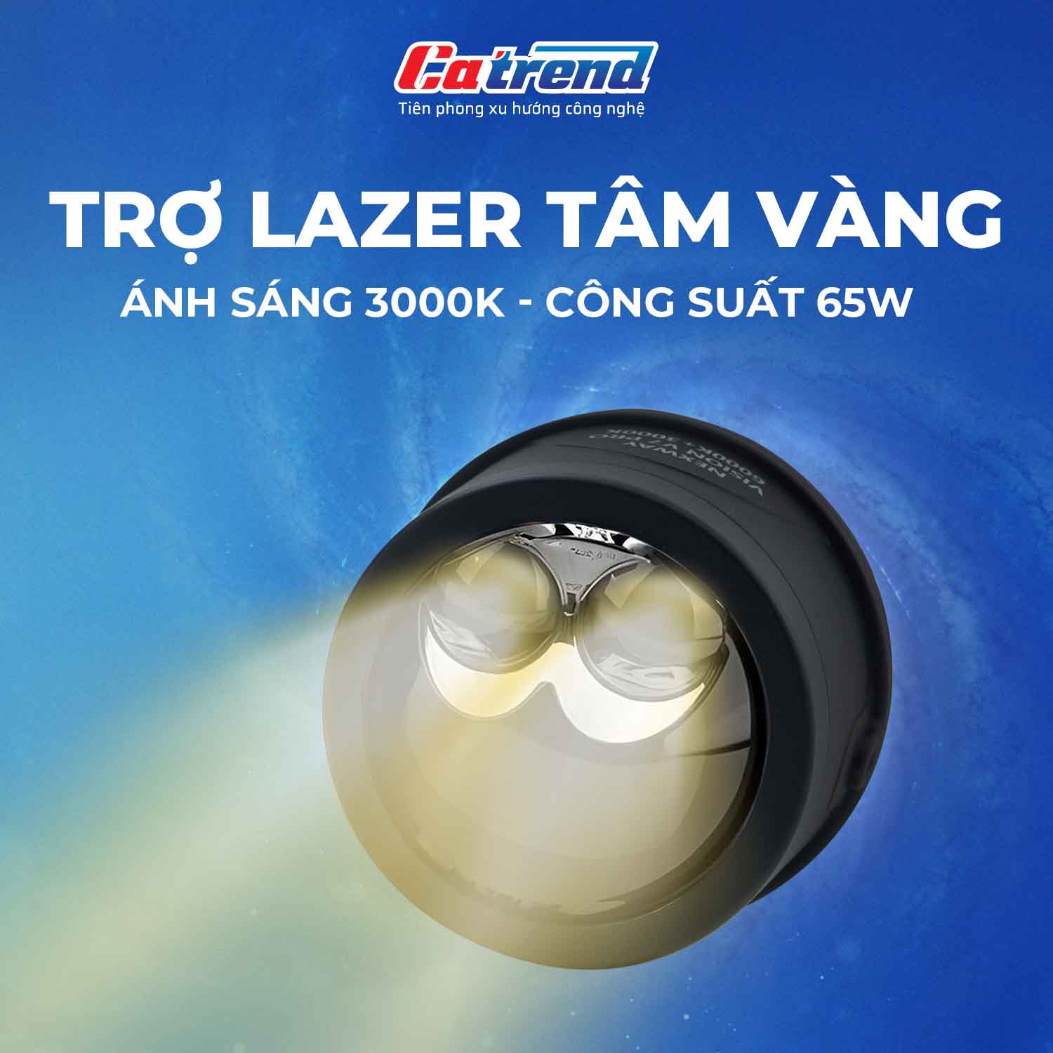 trợ pha laser tâm vàng đèn vision v7 laser