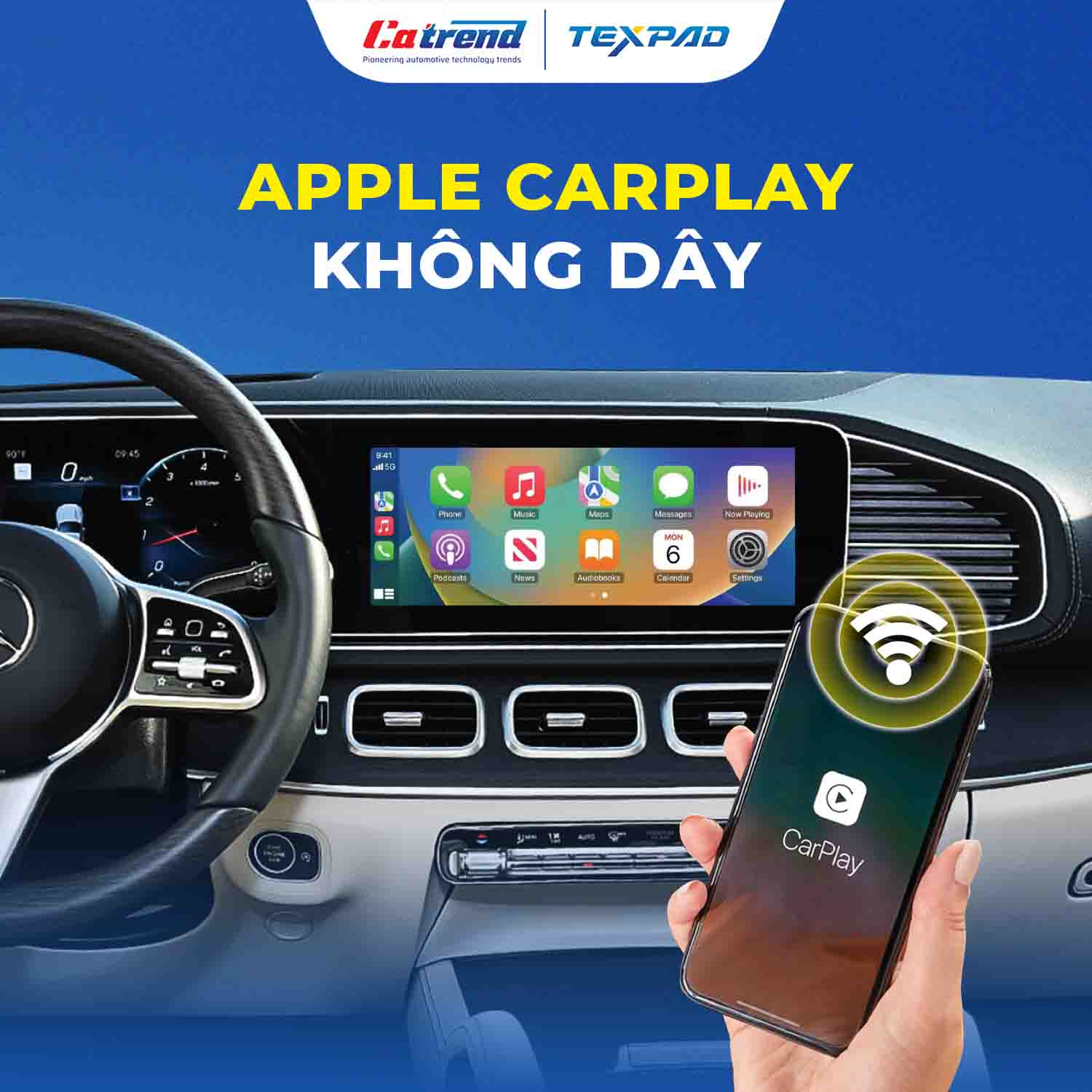 Android Box Texpad TP850 Plus tích hợp Apple Carplay