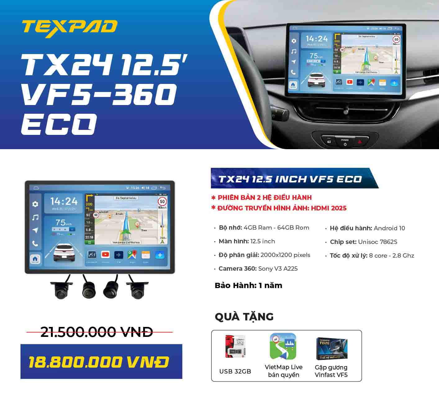 giá màn hình texpad tx24 12.5 vf5 eco