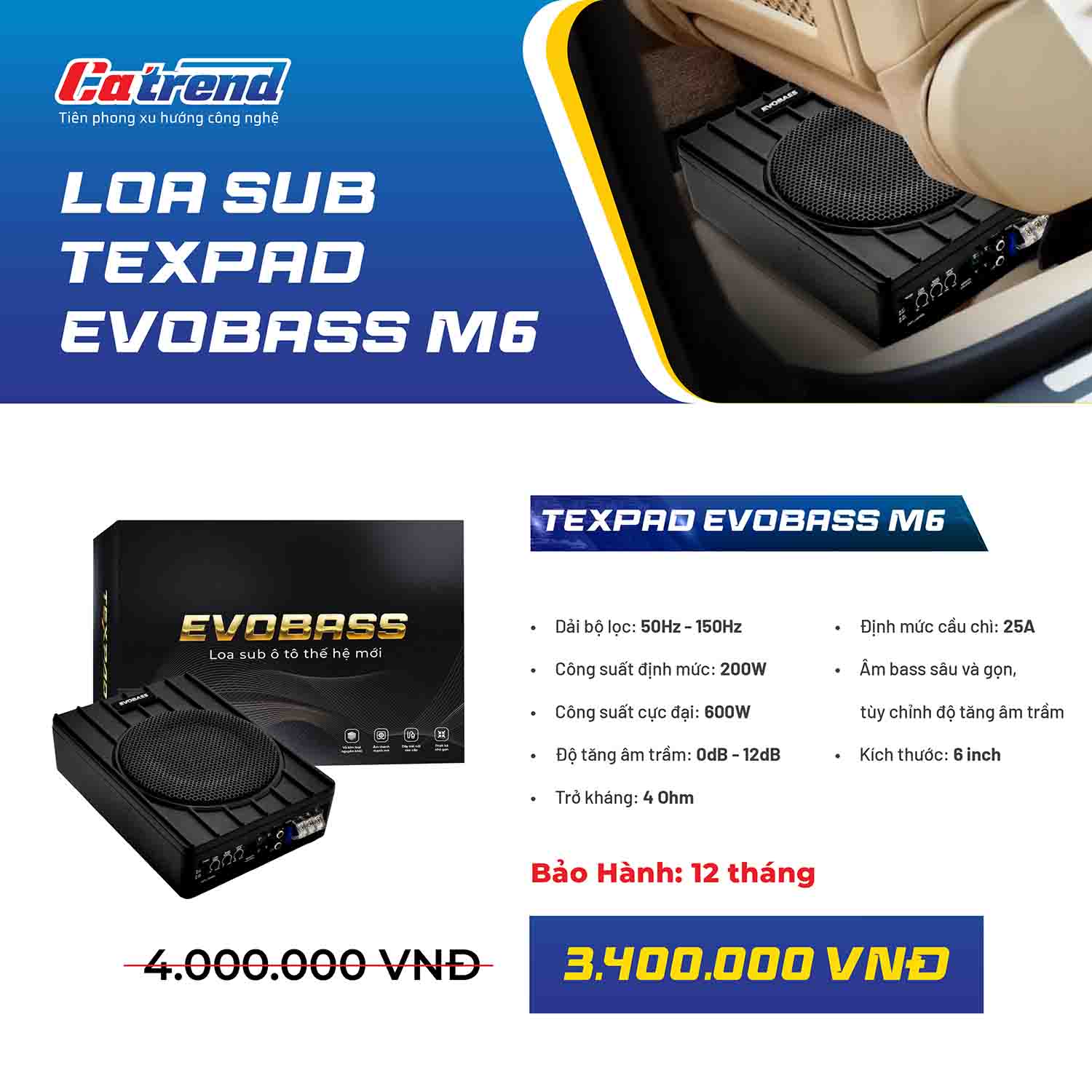 Báo giá loa Texpad Evobass M6