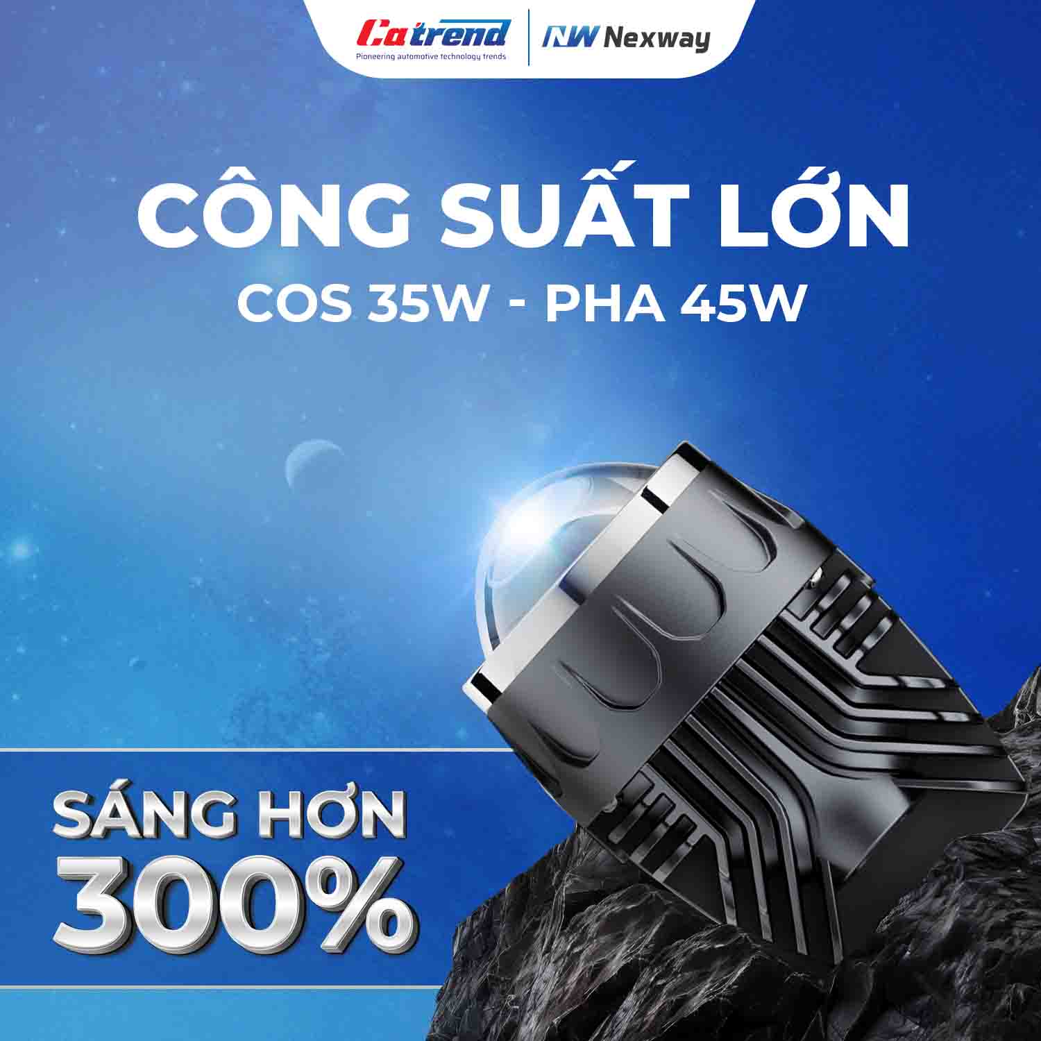 Đèn bi gầm Vision V8 Plus khả năng chiếu sáng vượt trội