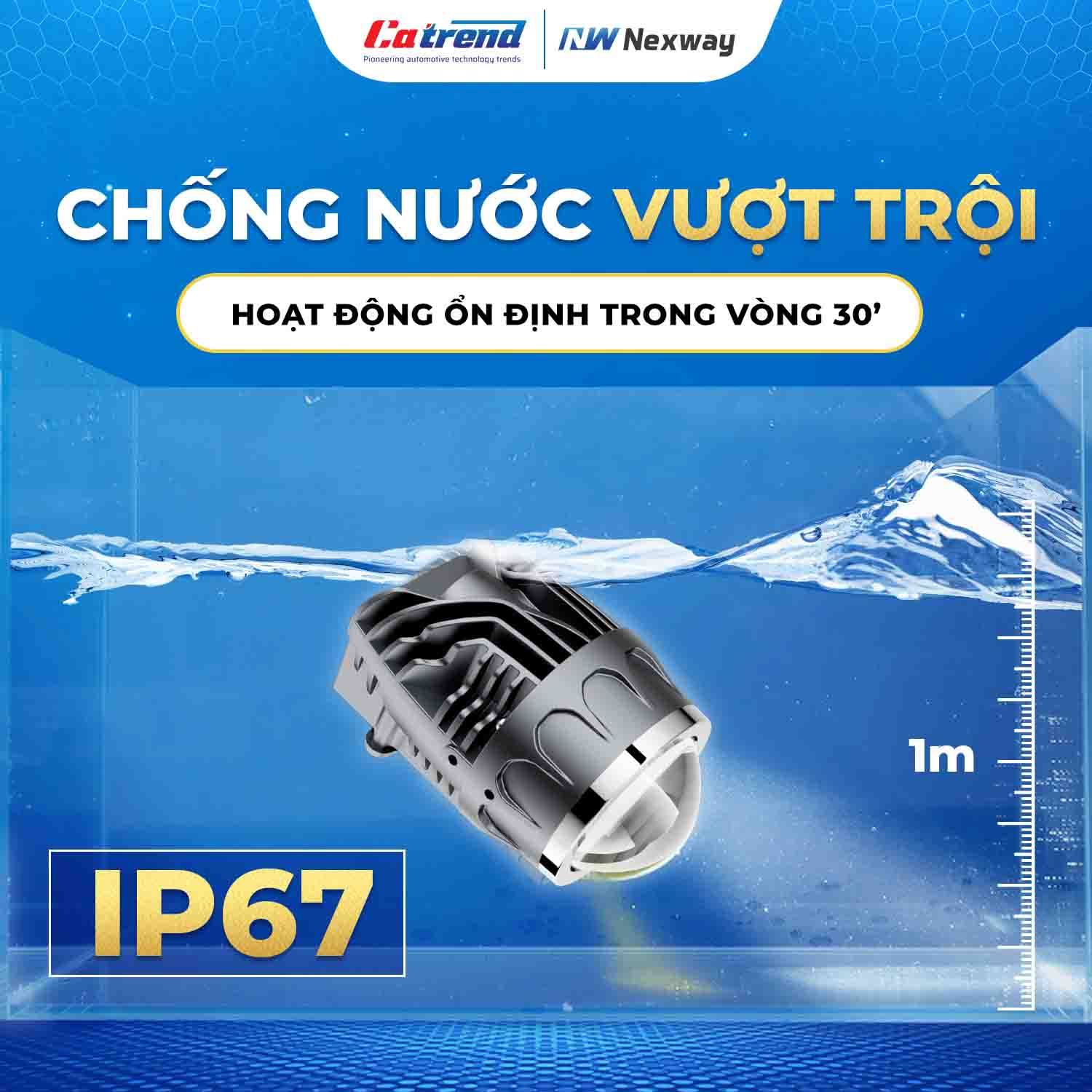 Đèn Vision V8 Plus chống nước vượt trội